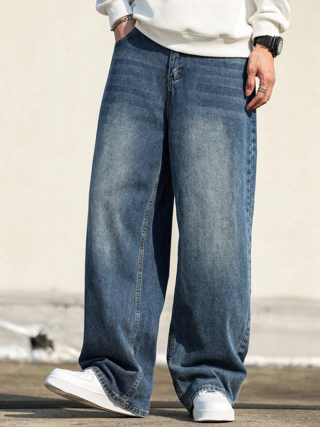 Phantom Blue Baggy Jeans