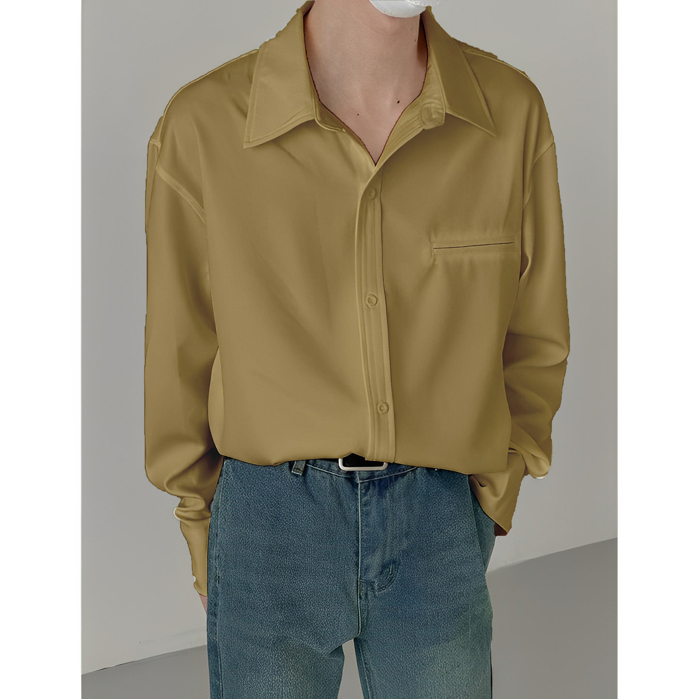 Classic full sleeved korean men shirt