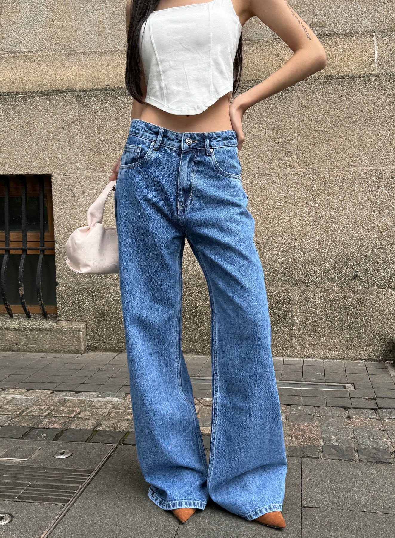 Oh So Vintage Wide Leg Jeans – Offduty India - Main Image