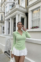 Princess Seam Collared Top
