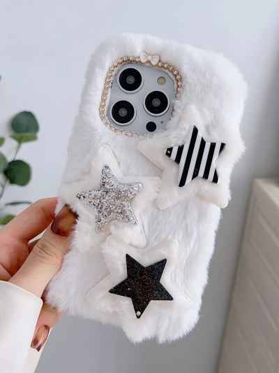 Starry Fur Charm Iphone Cover