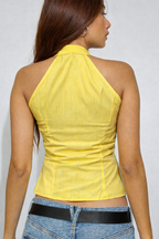 Stripe Moment Halter Shirt