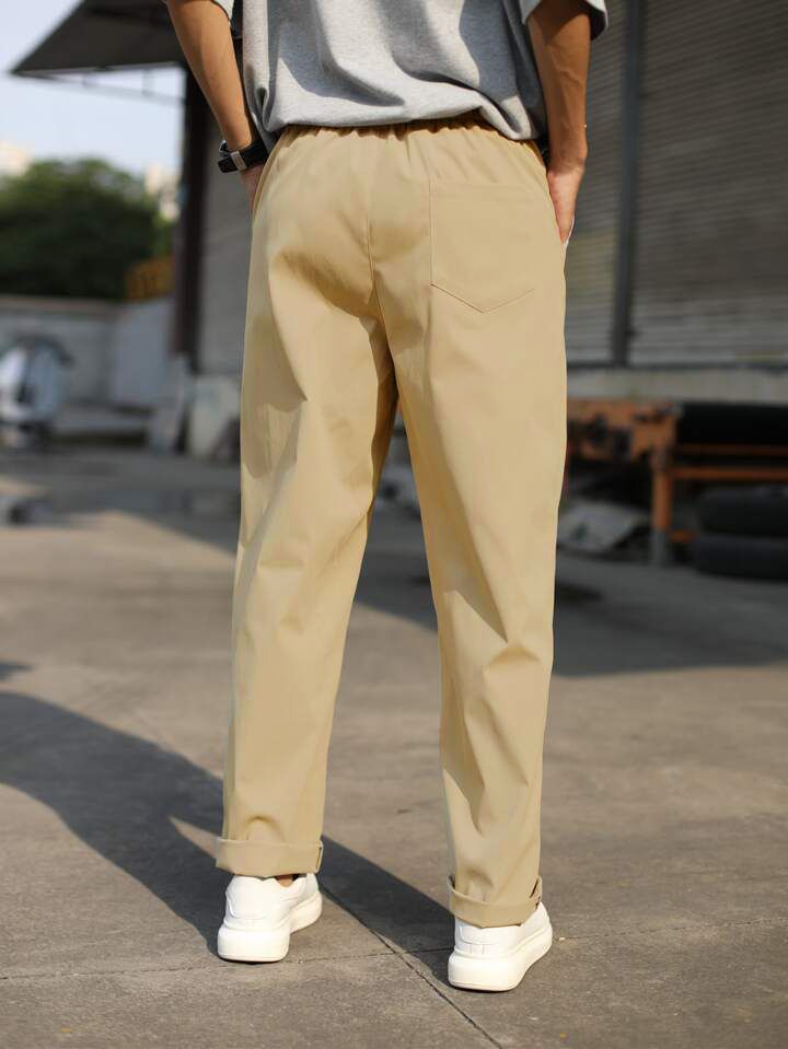 Black Solid Slant Pocket Trousers – Styched Fashion