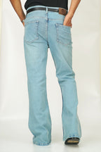 Classic Mist Blue Bootcut Jeans