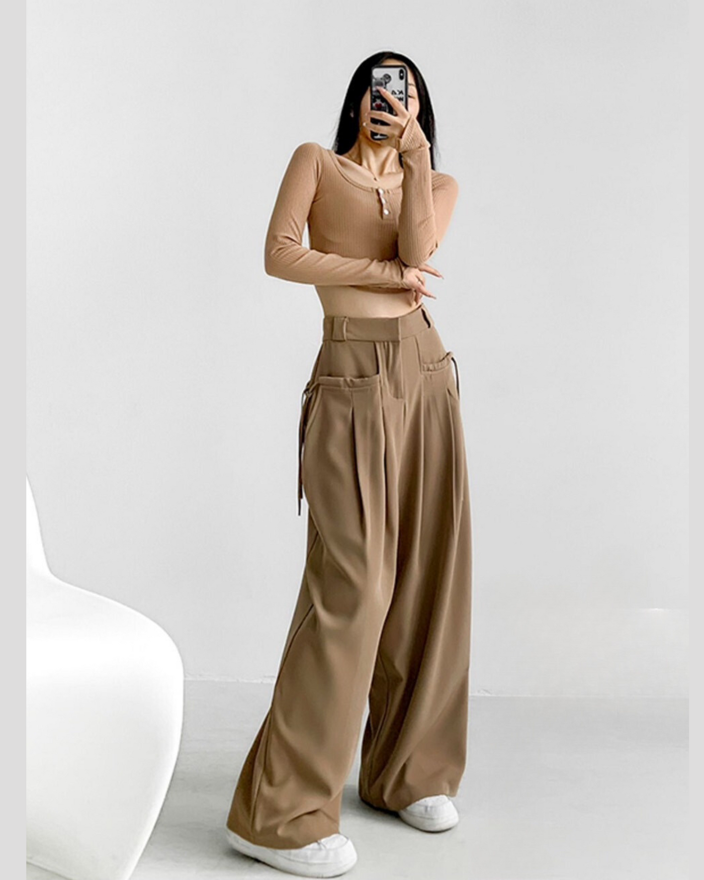 String Fling Korean Baggy Trousers