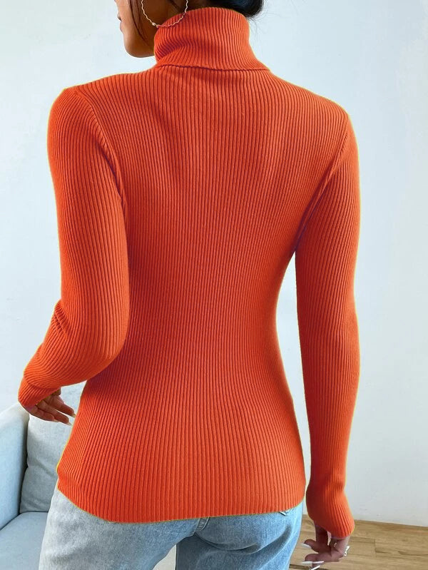 Polo High Neck Rib top