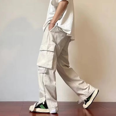 Level Up Baggy Zipper Trousers
