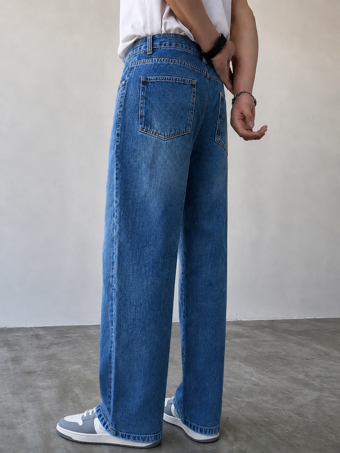 Pleat Game Baggy Jeans