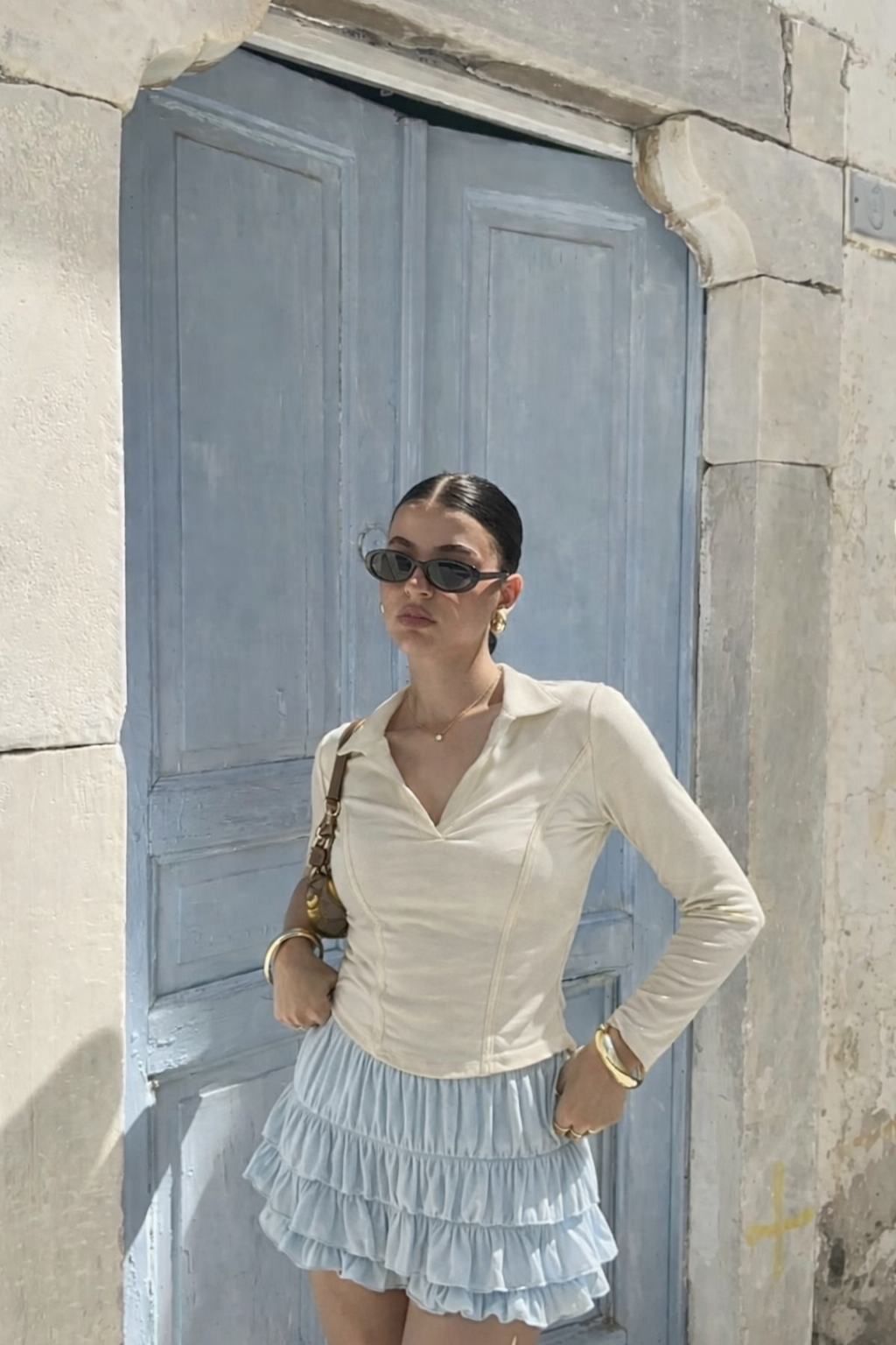 Princess Seam Collared Top