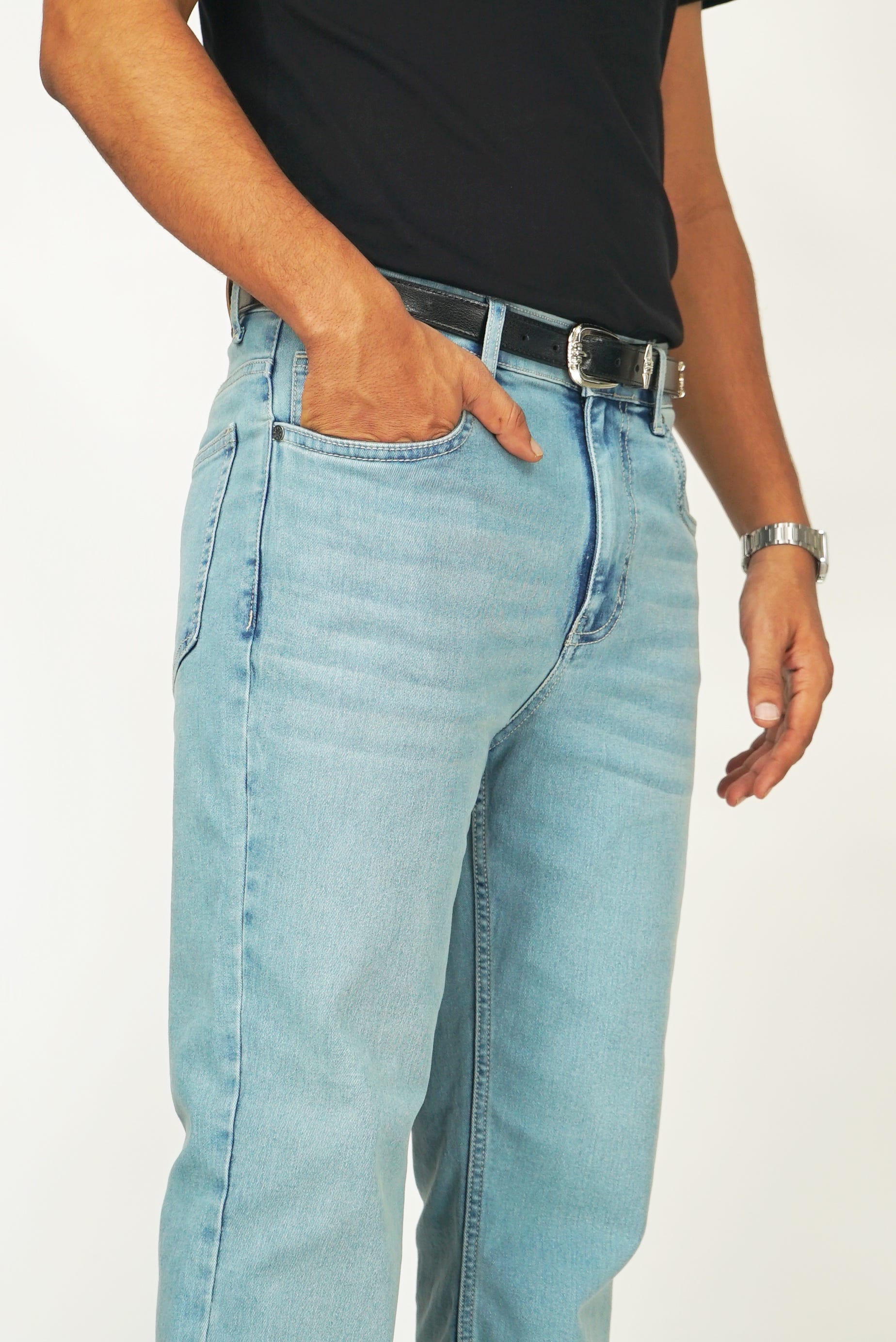 Classic Mist Blue Bootcut Jeans