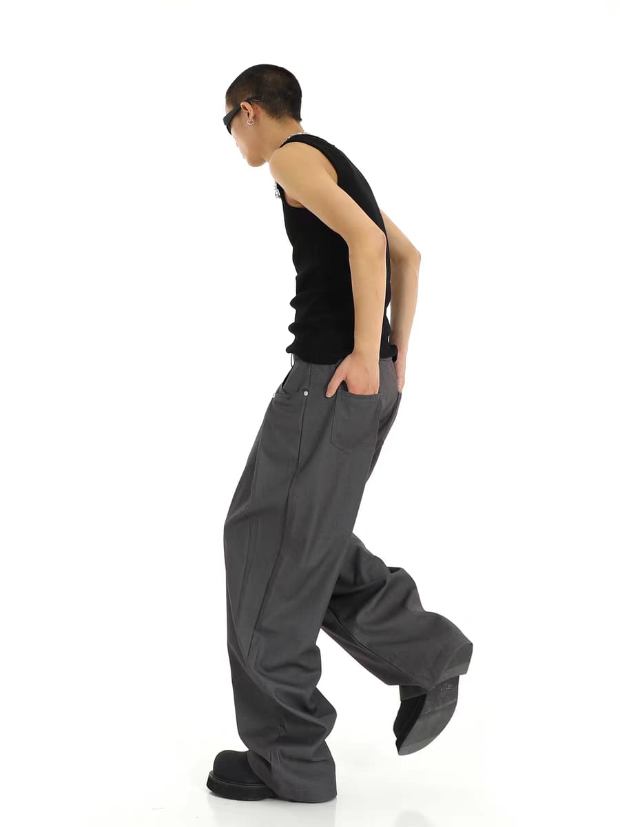 Finest Overlap Pleated Barrel Joggers