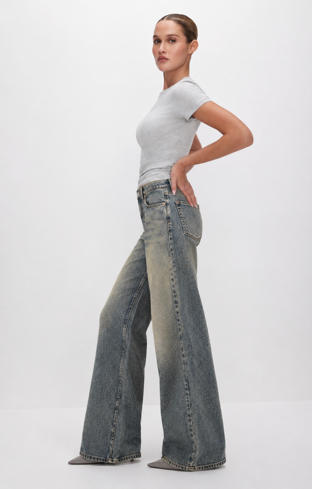 Fade Dusk Blue Wide Leg Jeans
