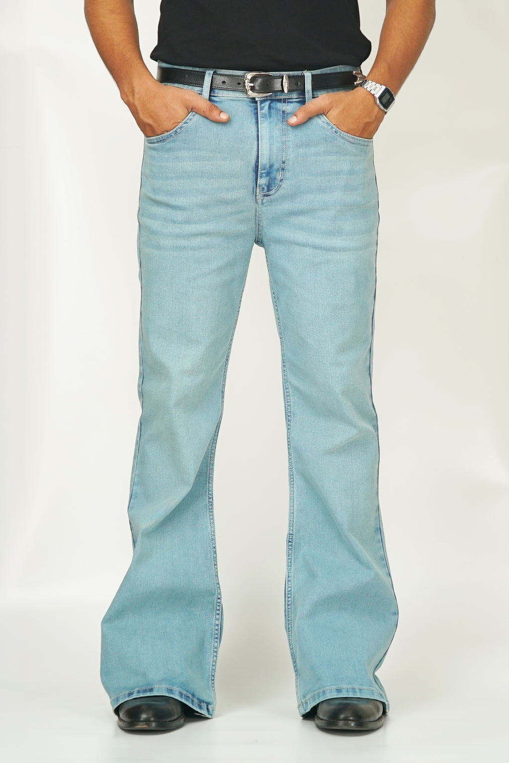 Classic Mist Blue Bootcut Jeans