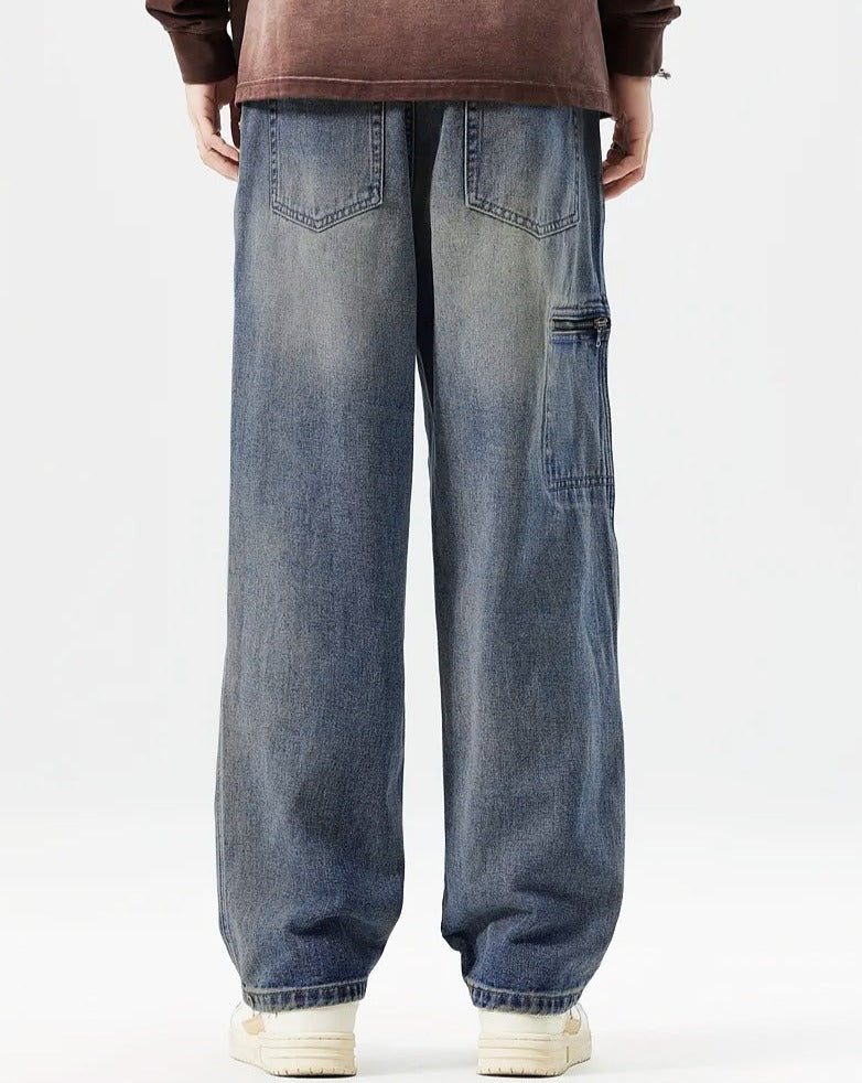 Take It Easy Blue Baggy Jeans