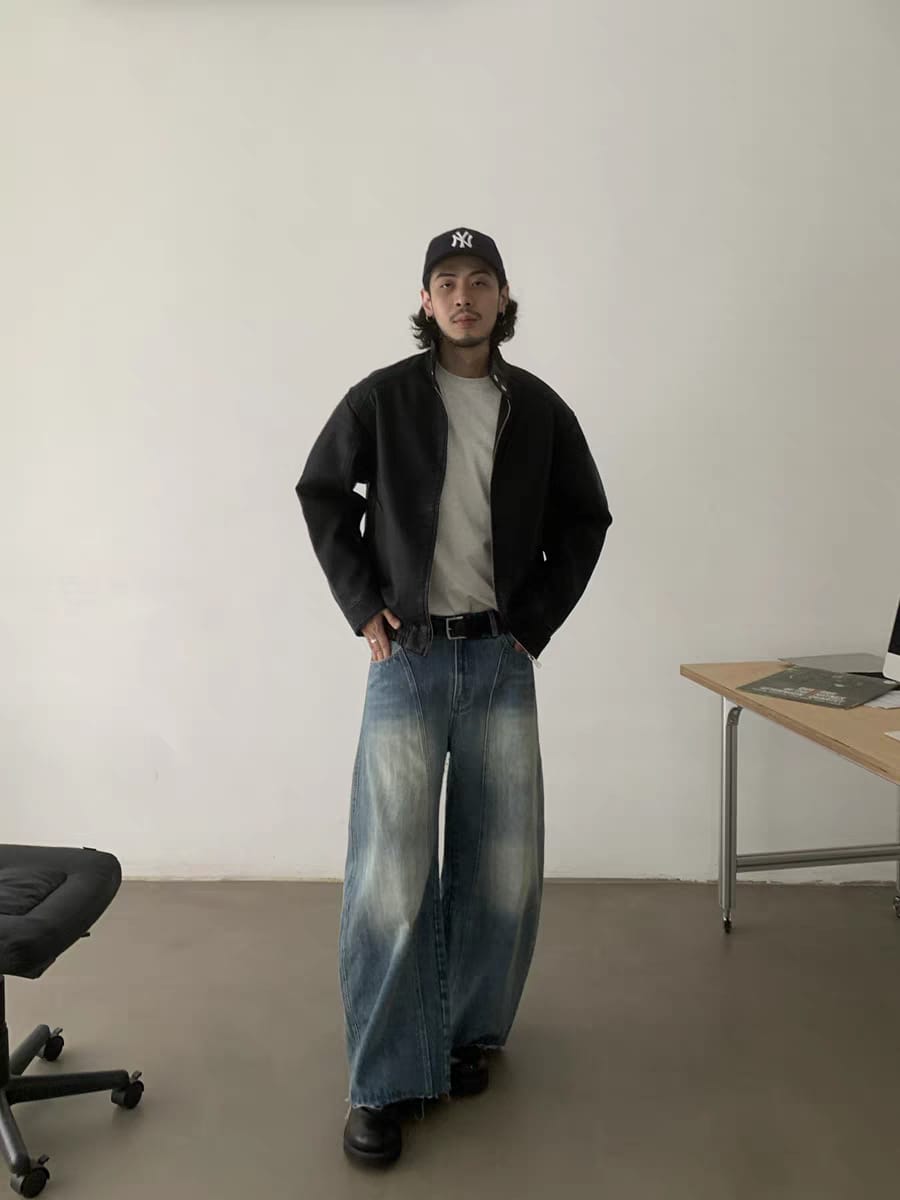 Heavy Collapse Edge Japan Baggy Jeans
