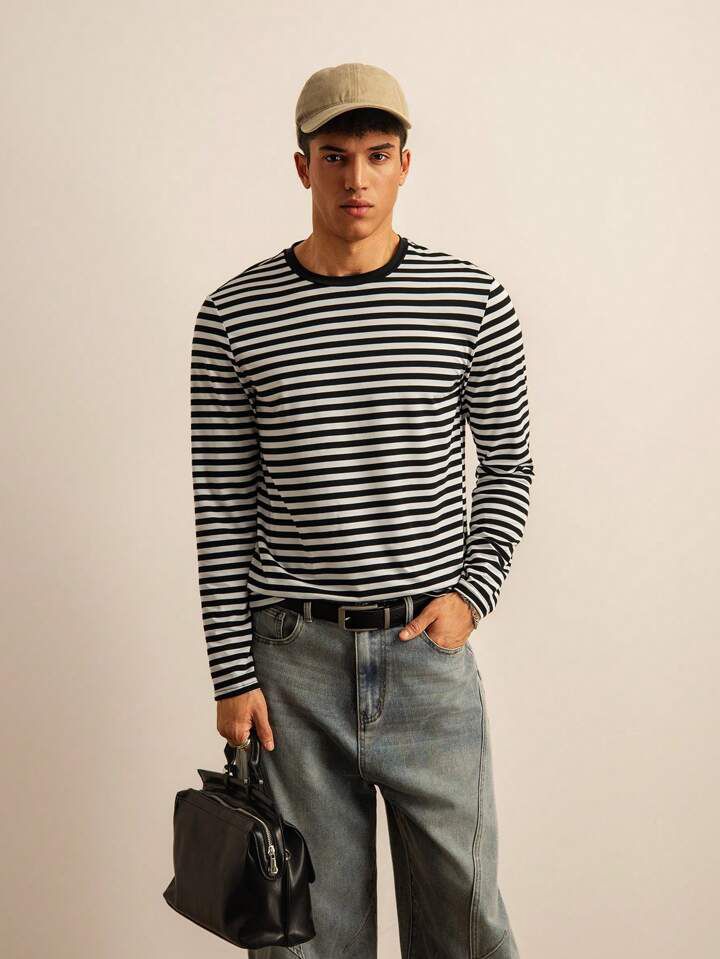 Stripe Mode Long Sleeve Tshirt