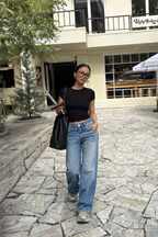 Bling Bleach Wide Leg Jeans