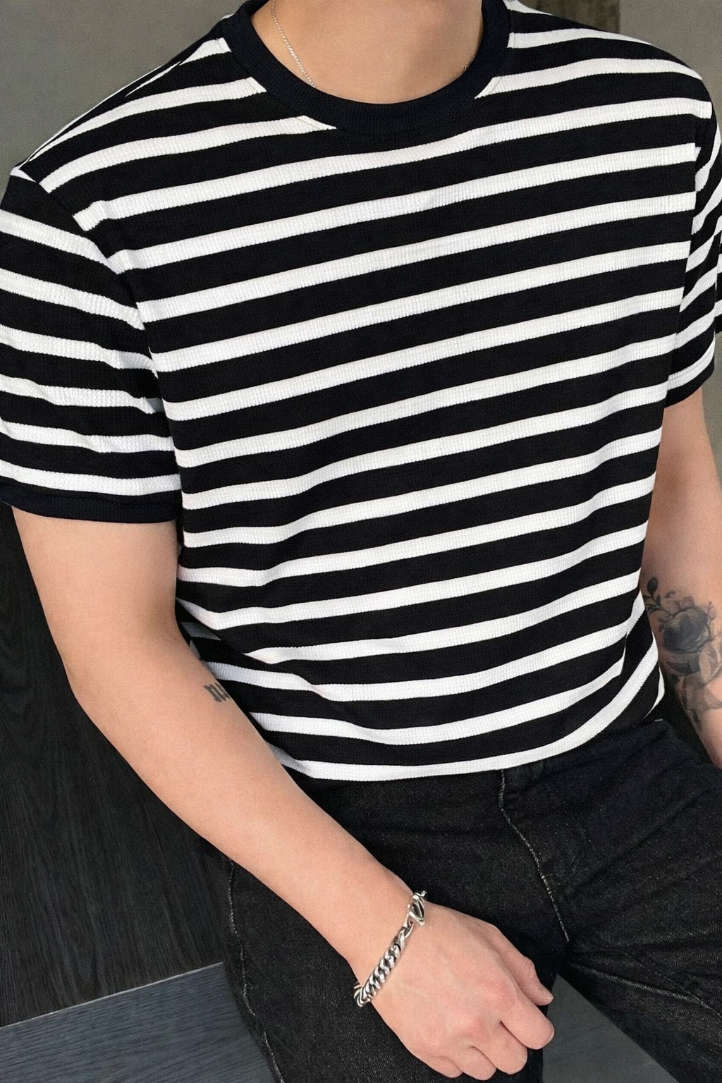 Stripe Series Crew Neck Tshirt