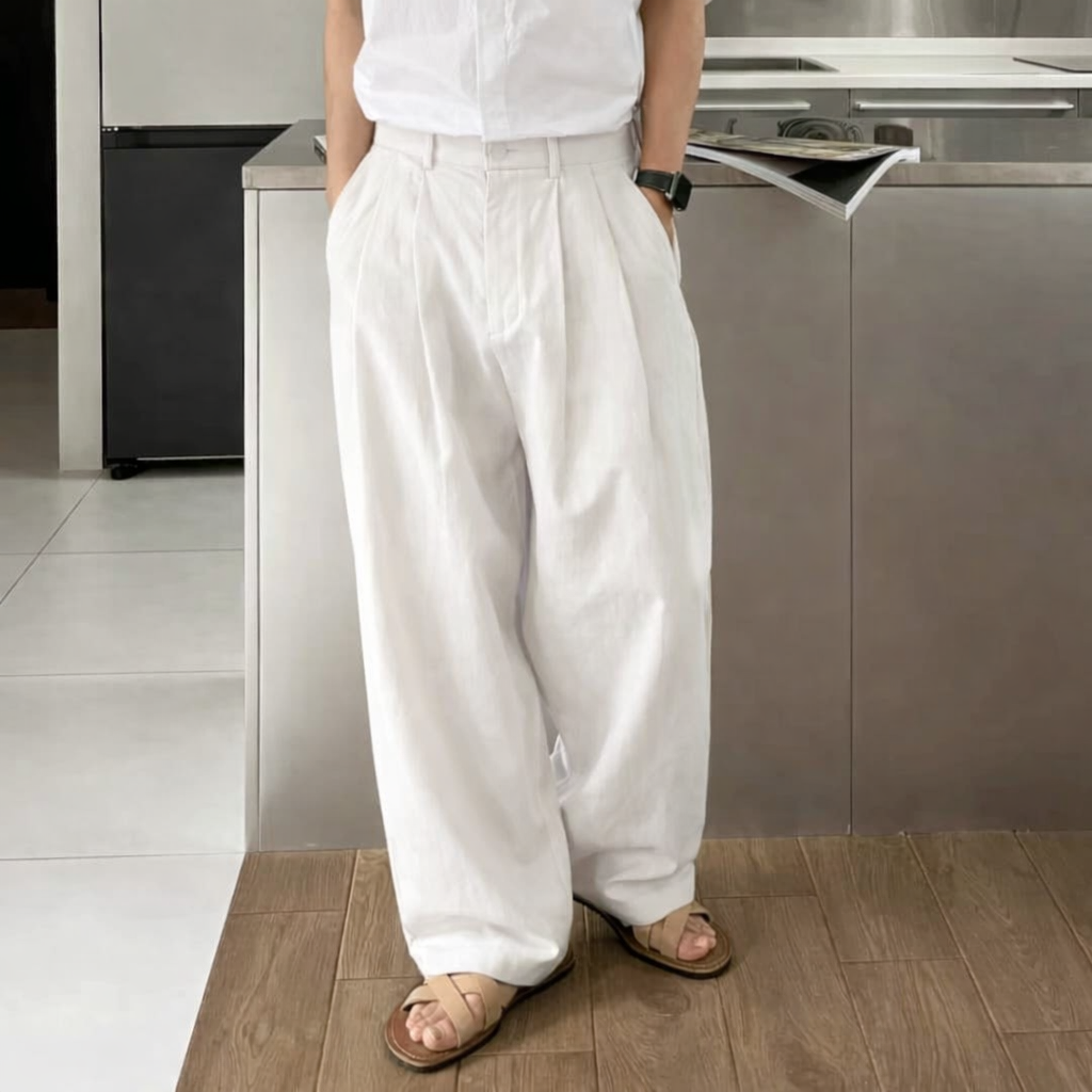 Seoul Loose Pleated Baggy Trousers