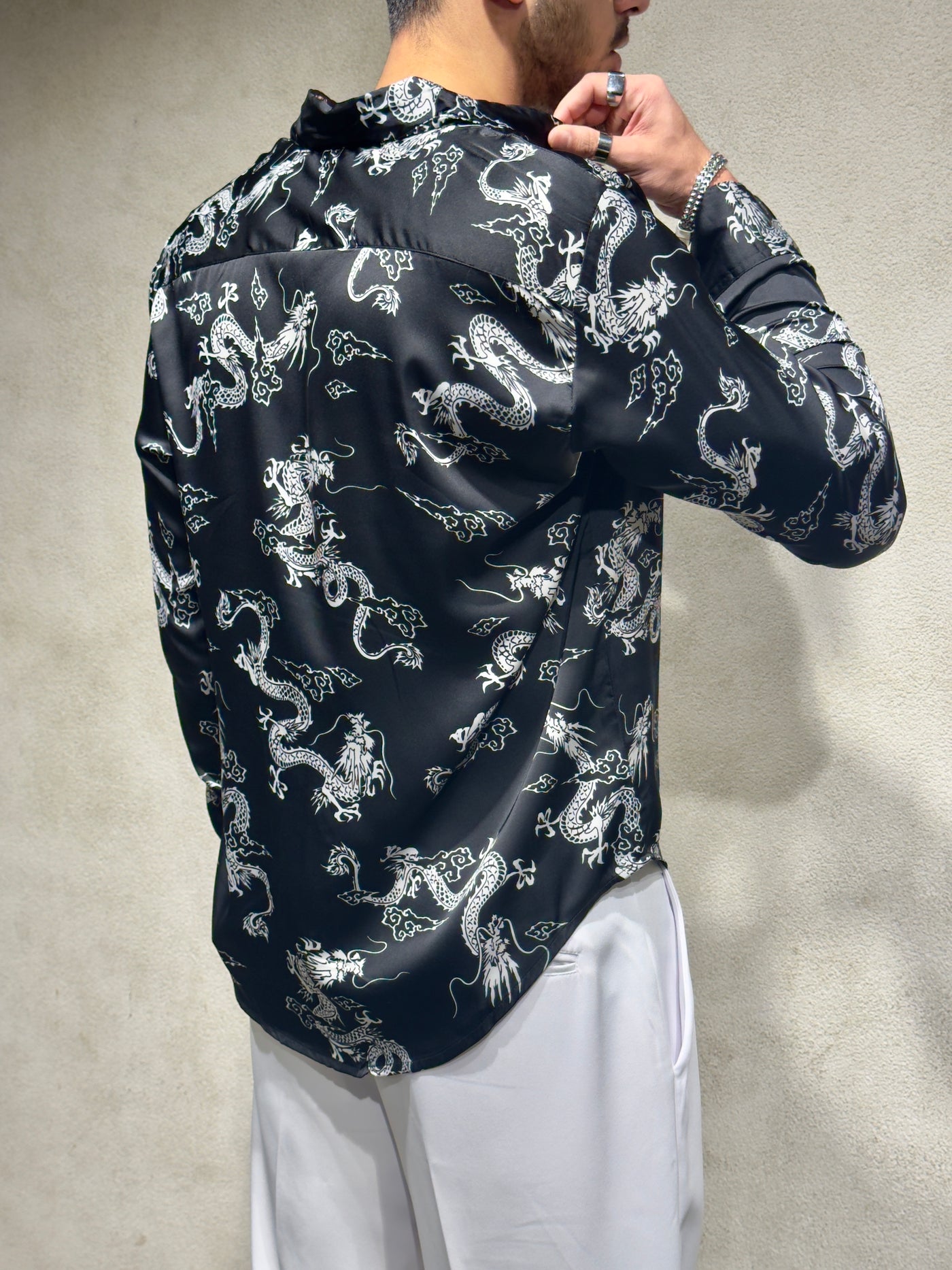 Mystic Dragon Print Full Sleeves Shirt