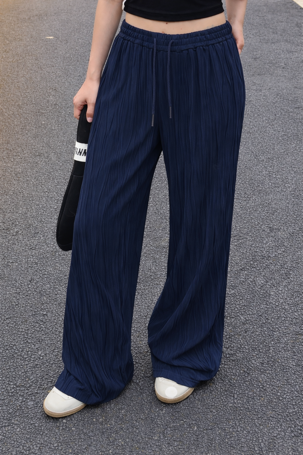 Surface Wave Texture Baggy Joggers