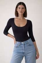 Curve Contour Rib Fitted Top