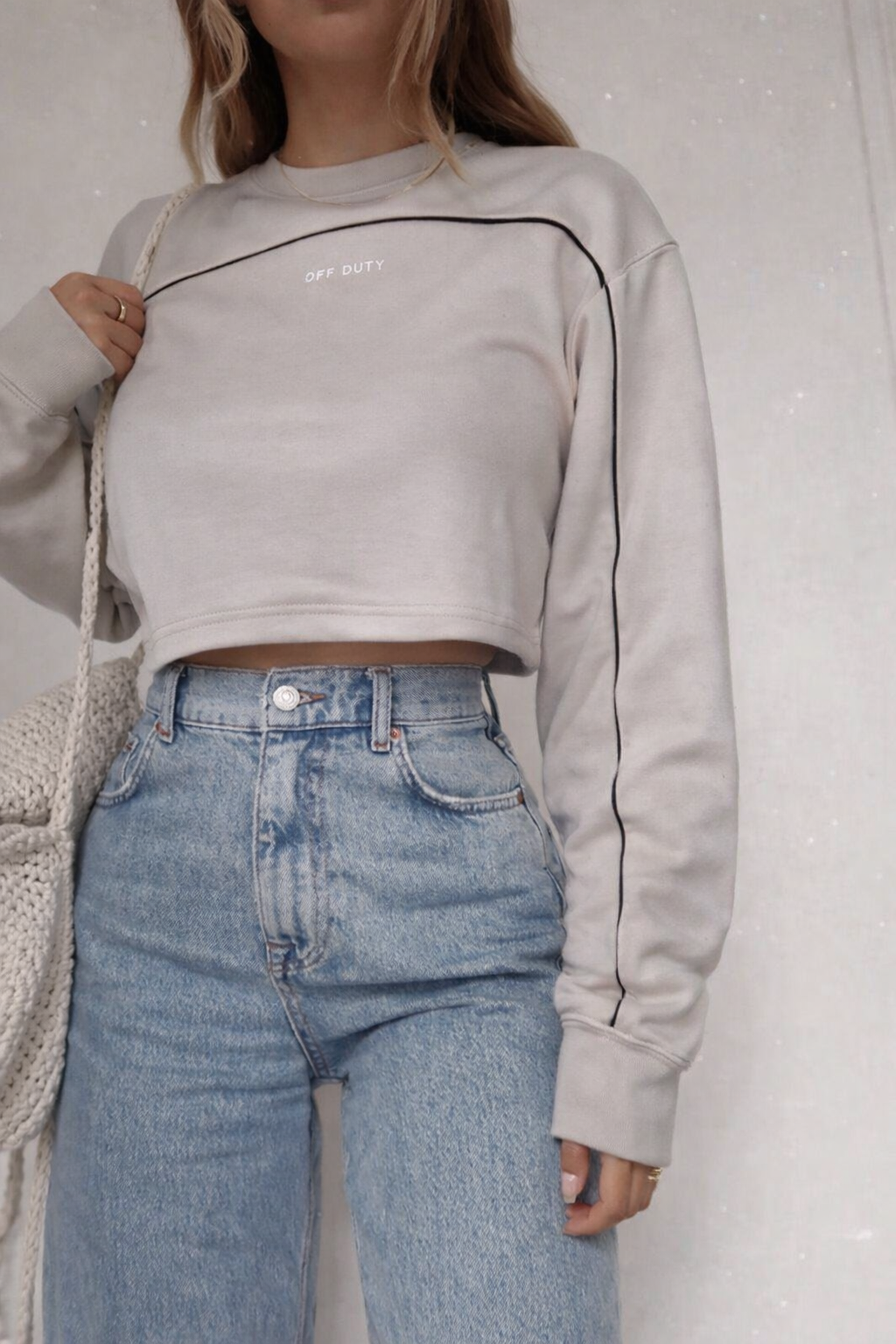 Cloud Contrast Full Sleeve Top