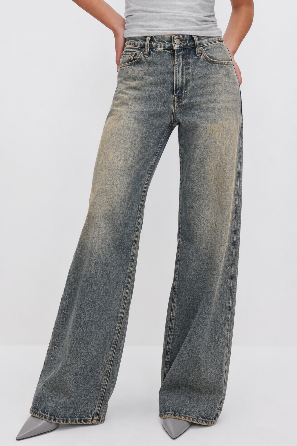 Fade Dusk Blue Wide Leg Jeans