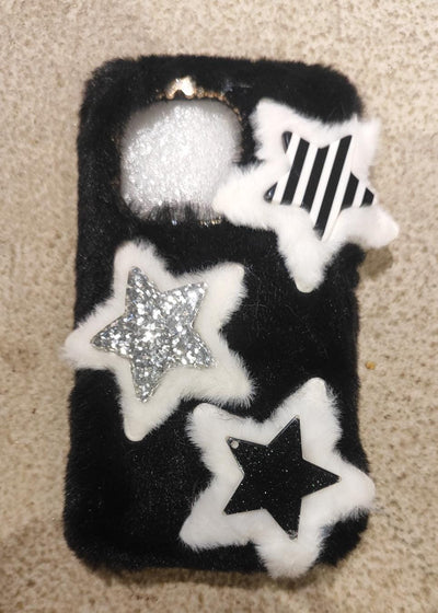 Starry Fur Charm Iphone Cover