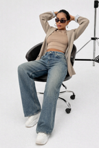 Rust Dusk Fade Wide Leg Jeans