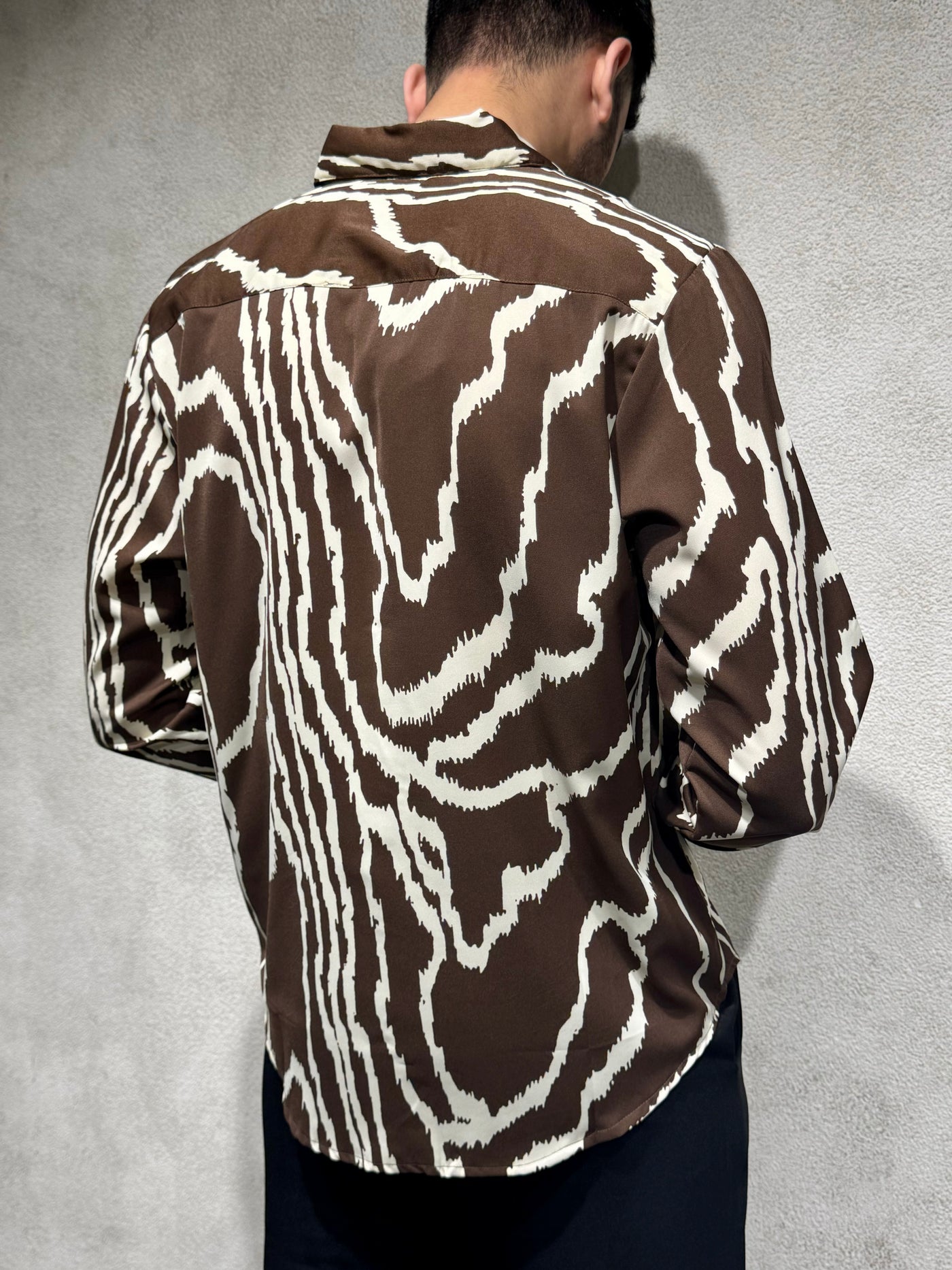 Brown Safari Print Full Sleeves Shirt