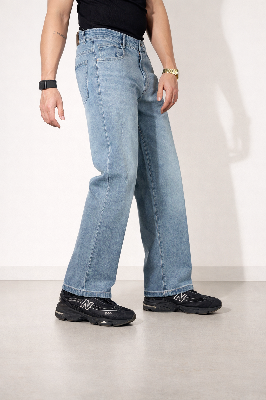 Old Stone Blue Straight Fit Jeans