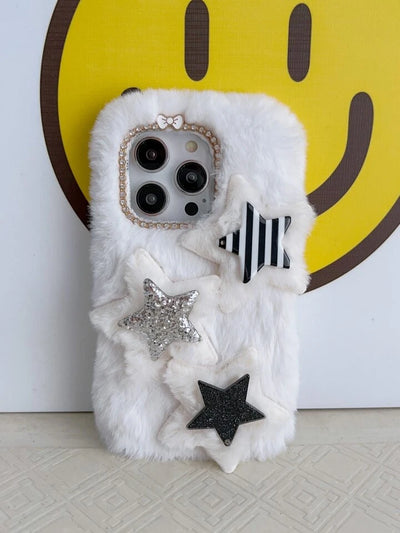 Starry Fur Charm Iphone Cover