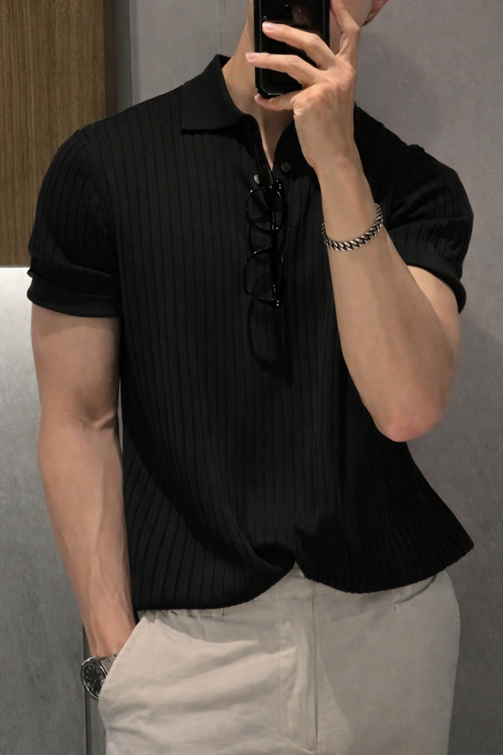 Classic Ribbed Short-Sleeve Polo