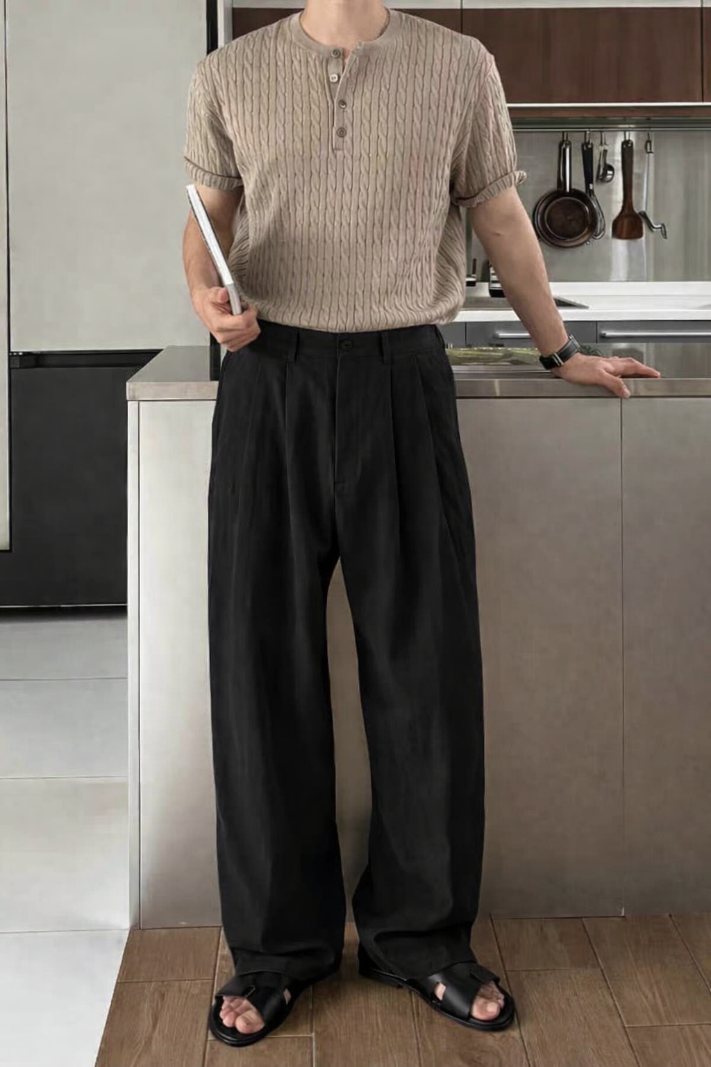 Seoul Loose Pleated Baggy Trousers