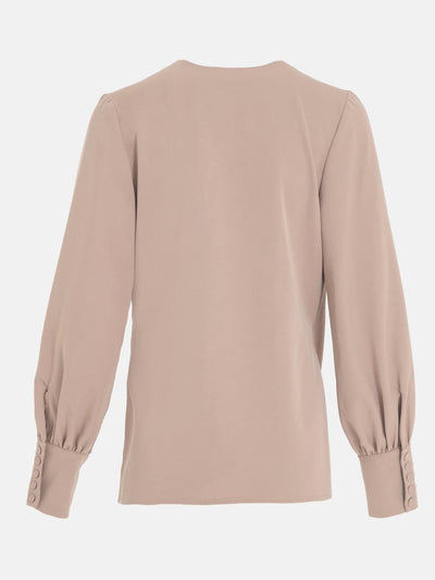 Overlap Bishop Sleeve Blouse