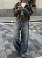 Fade Dusk Blue Wide Leg Jeans