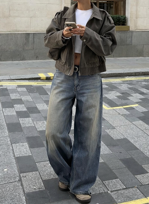 Fade Dusk Blue Wide Leg Jeans