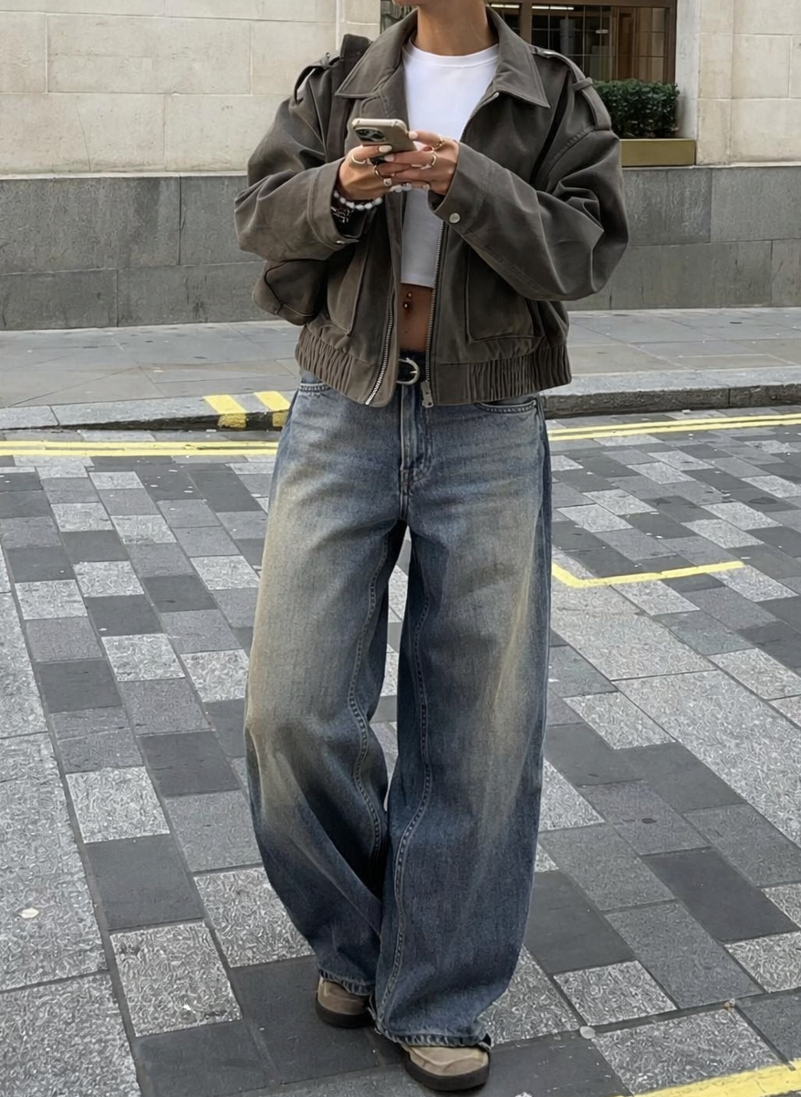 Fade Dusk Blue Wide Leg Jeans