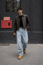 Muted Blue Baggy Jeans