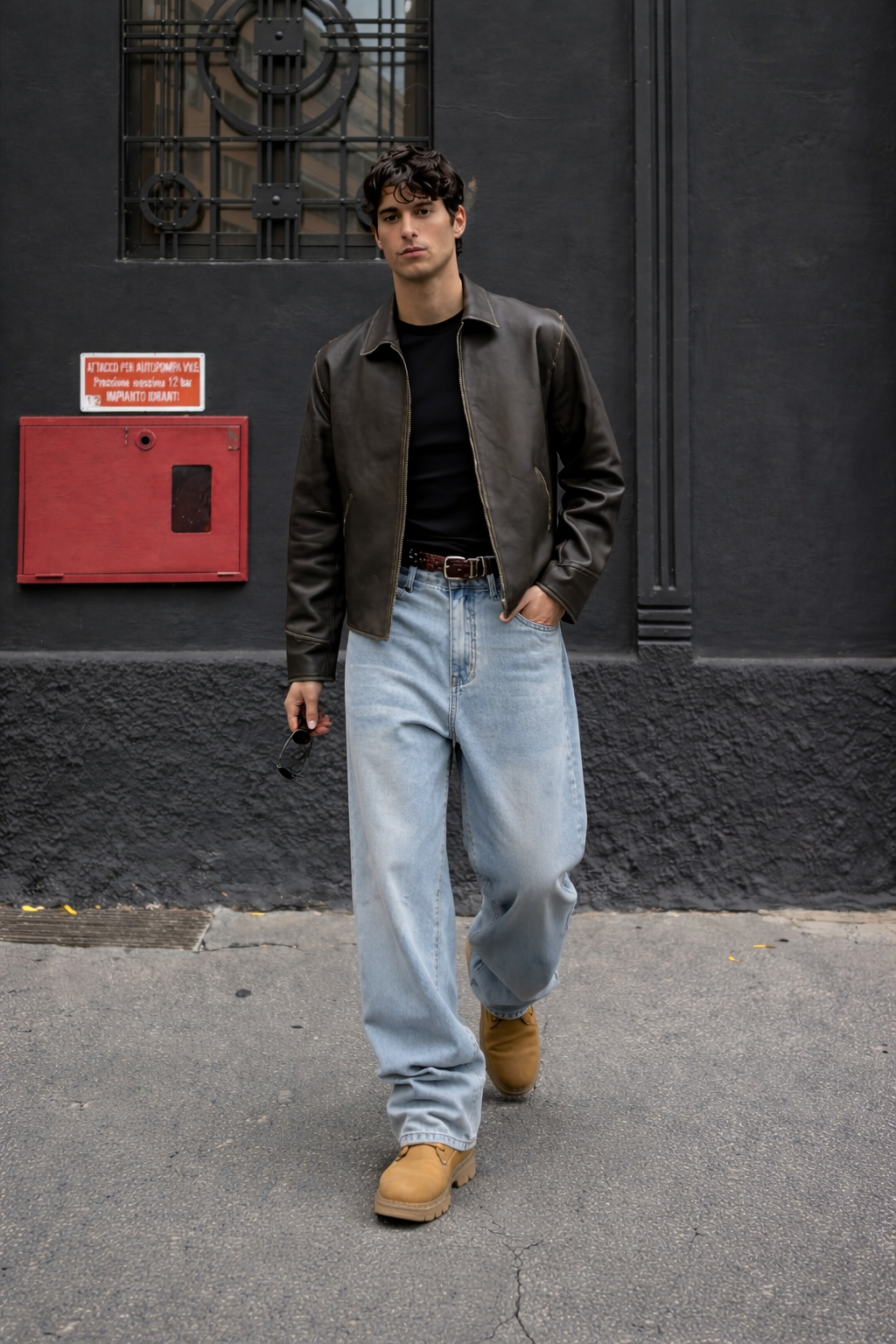 Muted Blue Baggy Jeans