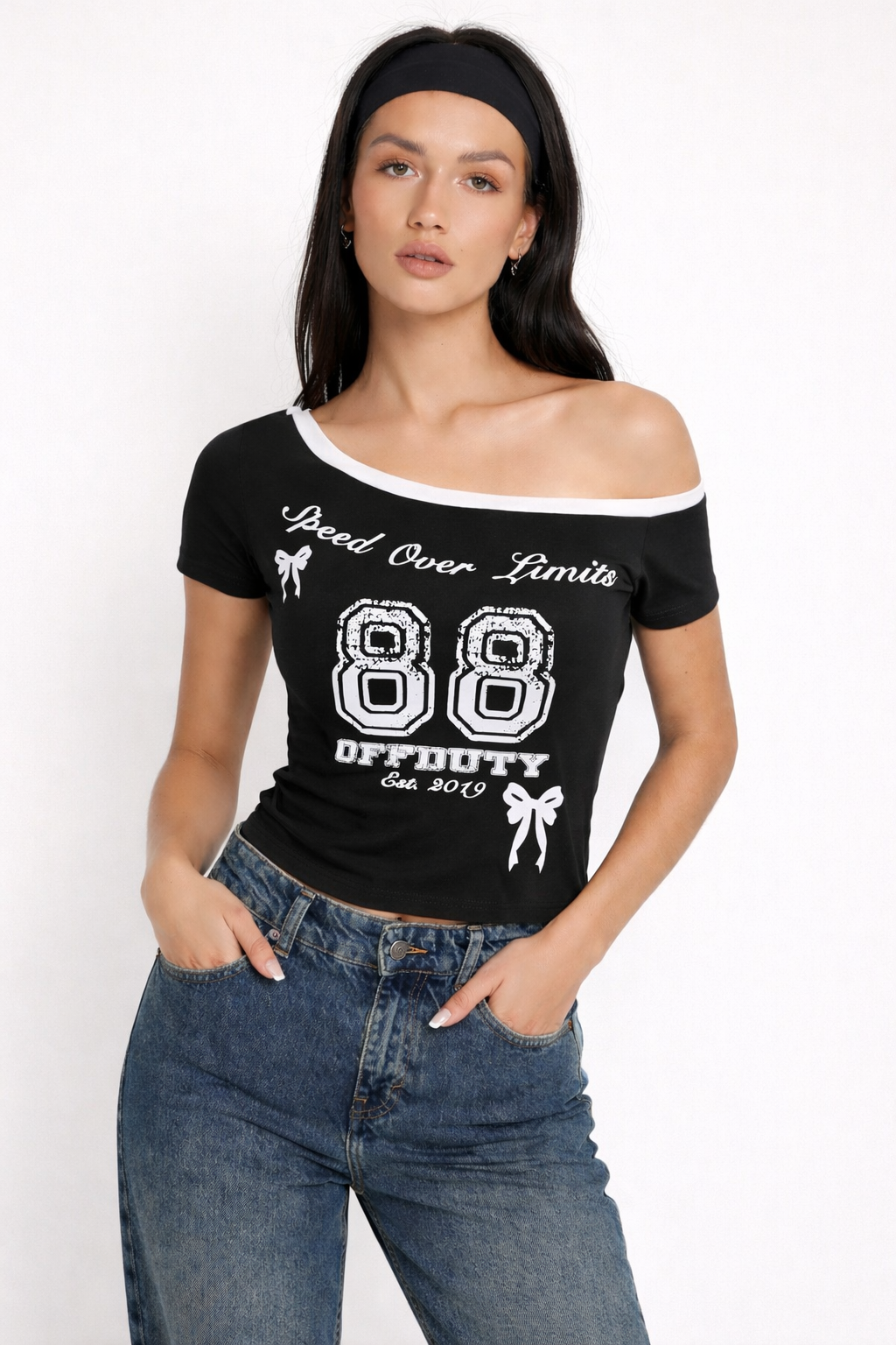 Speed Over Limit Off Shoulder Top