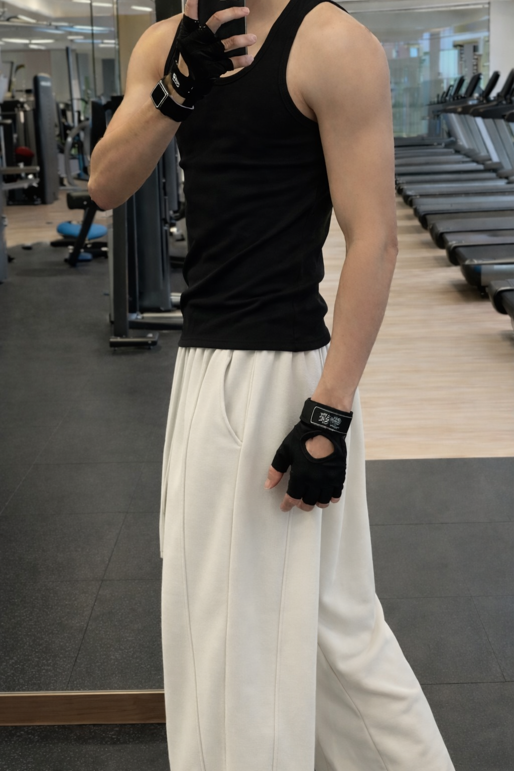 Structured Overlap Pleat Joggers