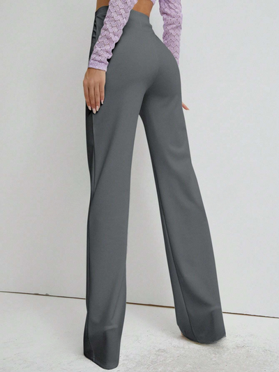 Premium Stretch High Waist Straight Leg Trousers