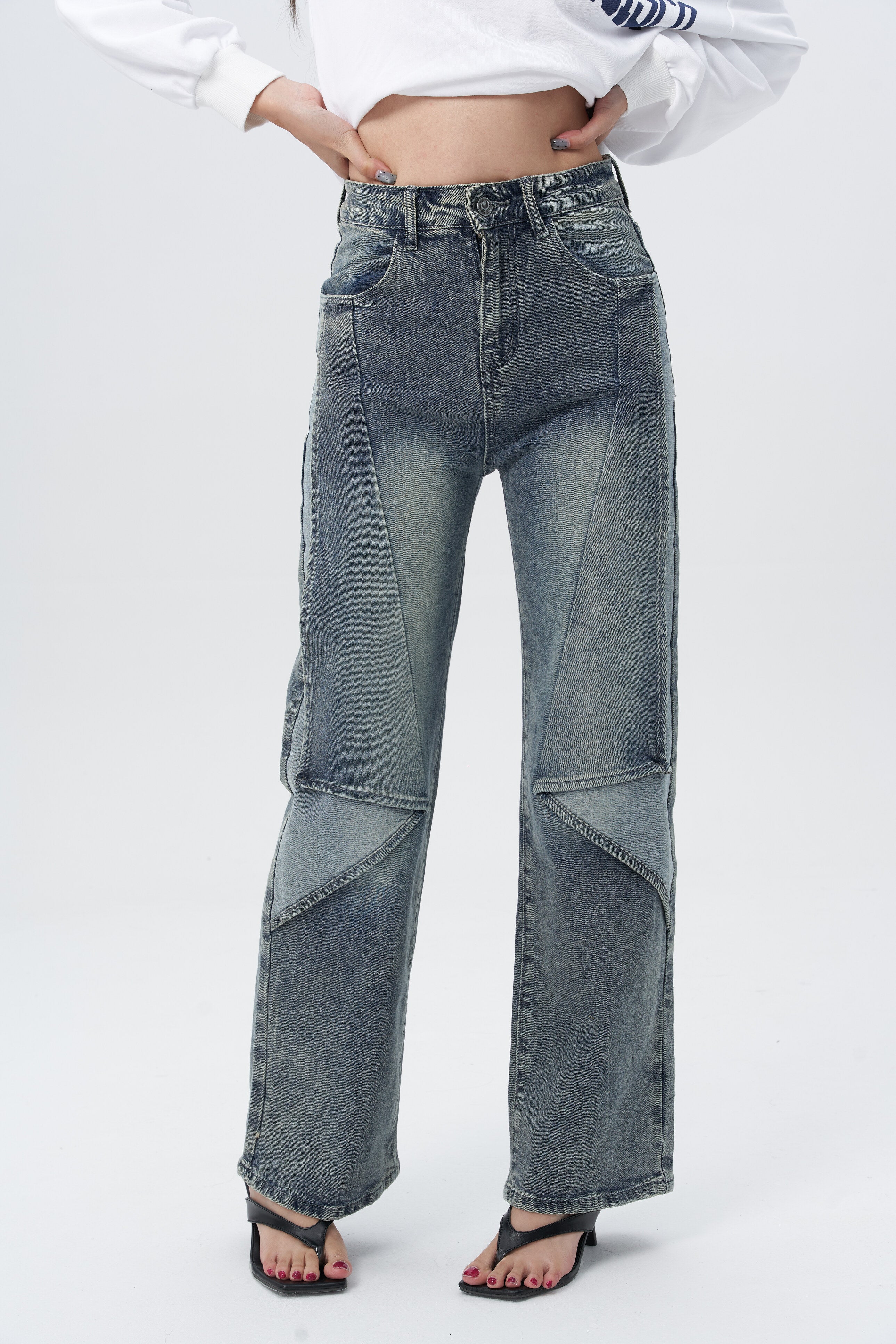 Reform Cut Structured Straight Jeans