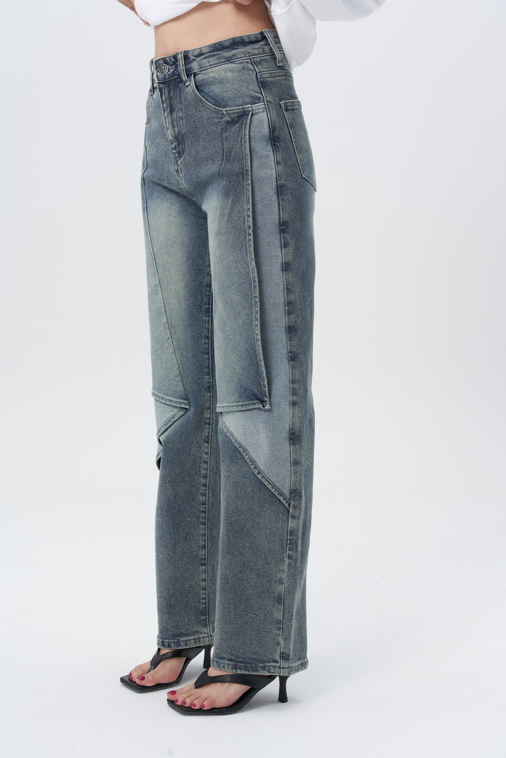 Reform Cut Structured Straight Jeans