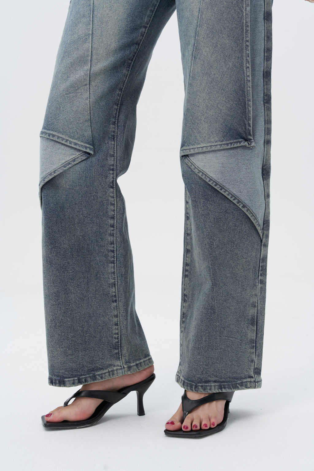 Reform Cut Structured Straight Jeans