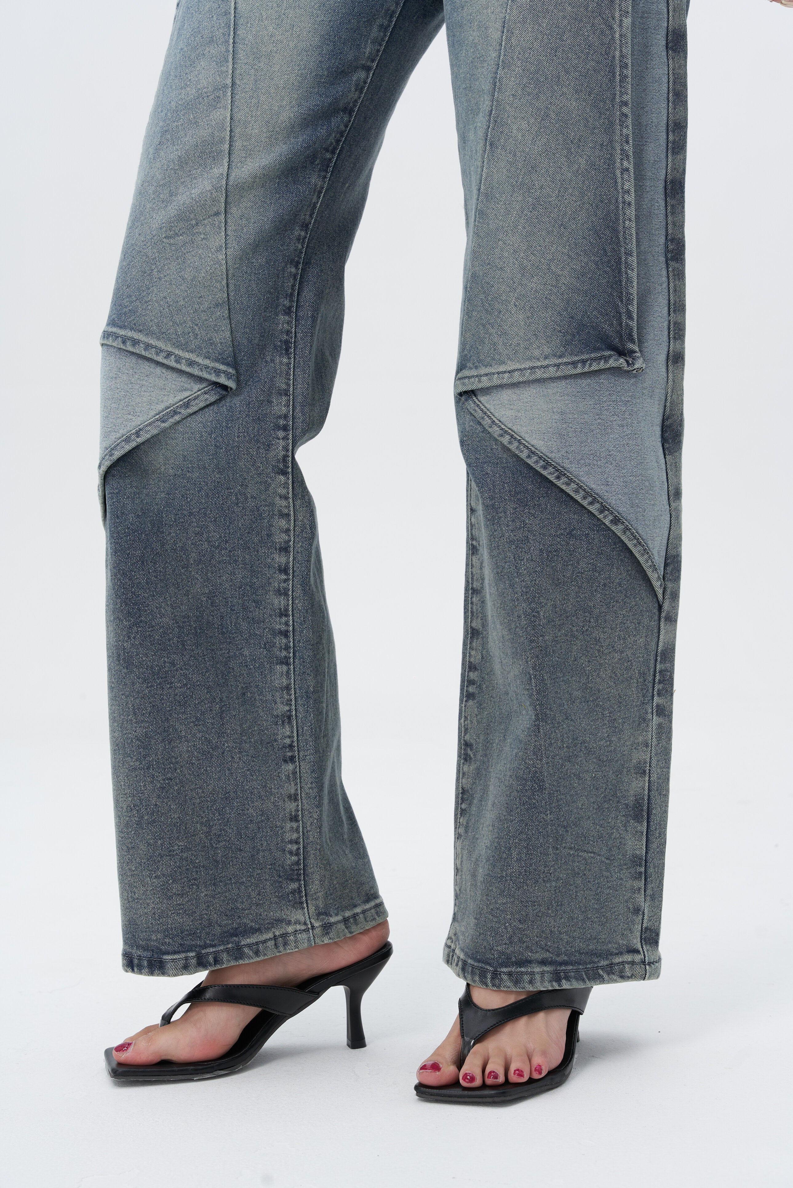 Reform Cut Structured Straight Jeans