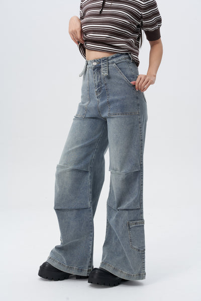 Oldschool Utility Wide Leg Jeans