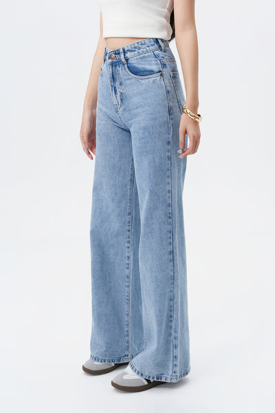 Malibu Blue Fade Wide Jeans